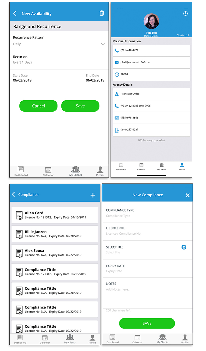 Caregiver Mobile Application CareSmartz360 App