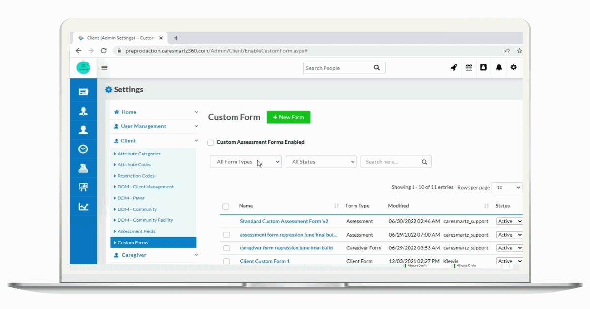 Custom Forms Updates