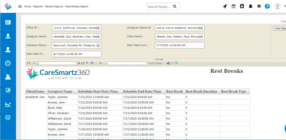 Shown on the Time Tracking Screen in New Update