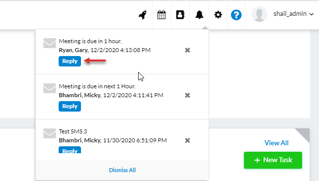 Now User have the ability to reply to incoming sms messages -Caresmartz Update