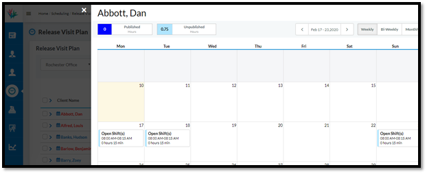Ability to See Working Calendar