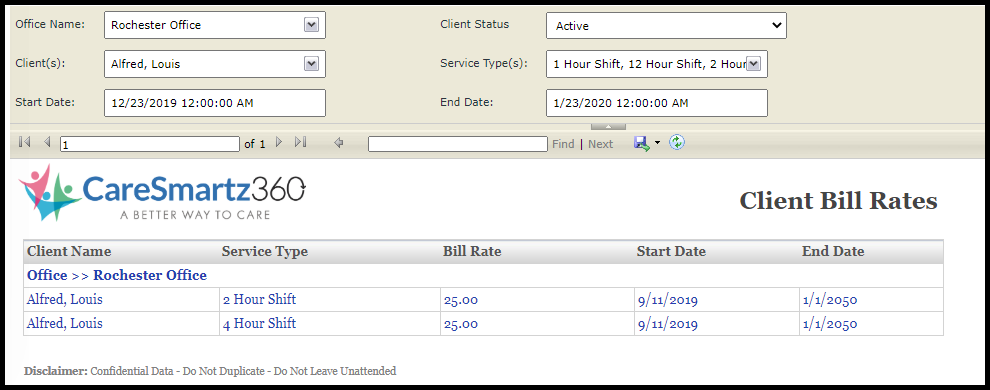 New jan update client bill rates report