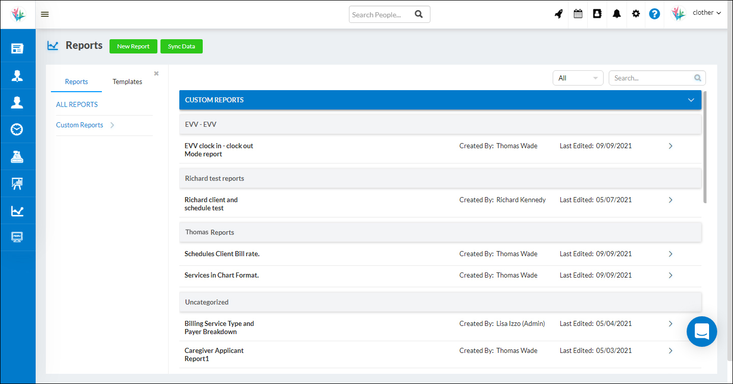Custom Report Feature
