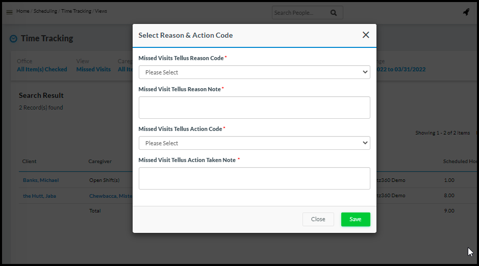 Sandata EVV Configuration Screen Updates