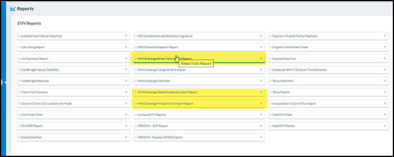 Sandata EVV Configuration Screen Updates