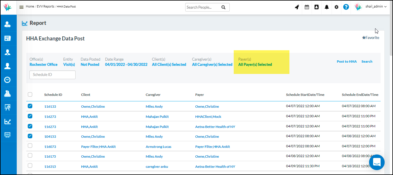 Sandata EVV Configuration Screen Updates