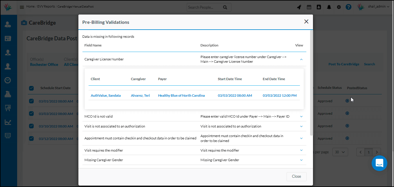 Sandata EVV Configuration Screen Updates