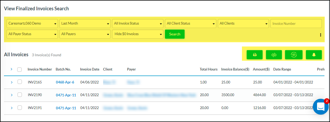 Display Variance Report In Home Care Client Portal