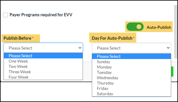 Auto Publish Master Scheduling Update