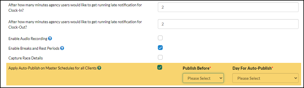 Auto-Publish on Master Schedules for all Clients