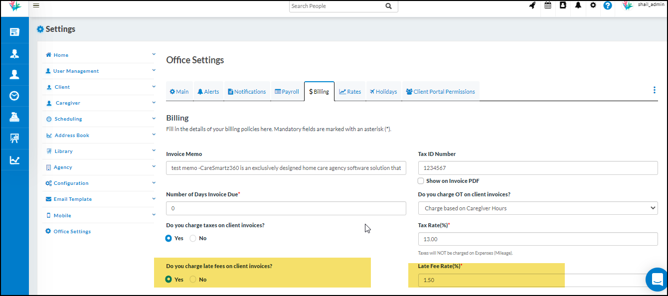 Billing & Invoice Update For Clients