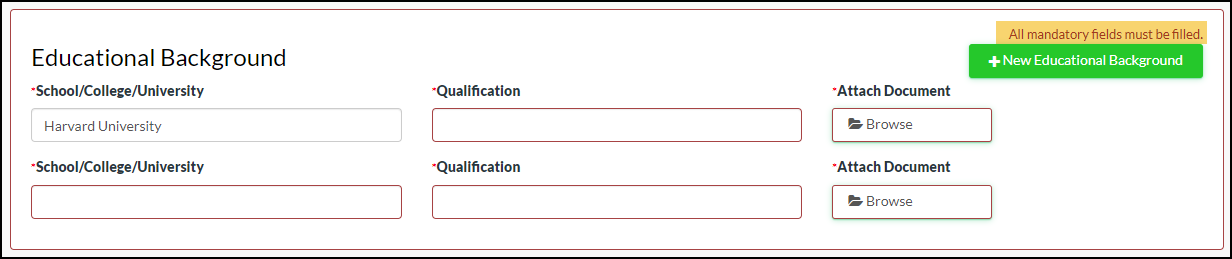 Updates In Caregiver Applicant Form 