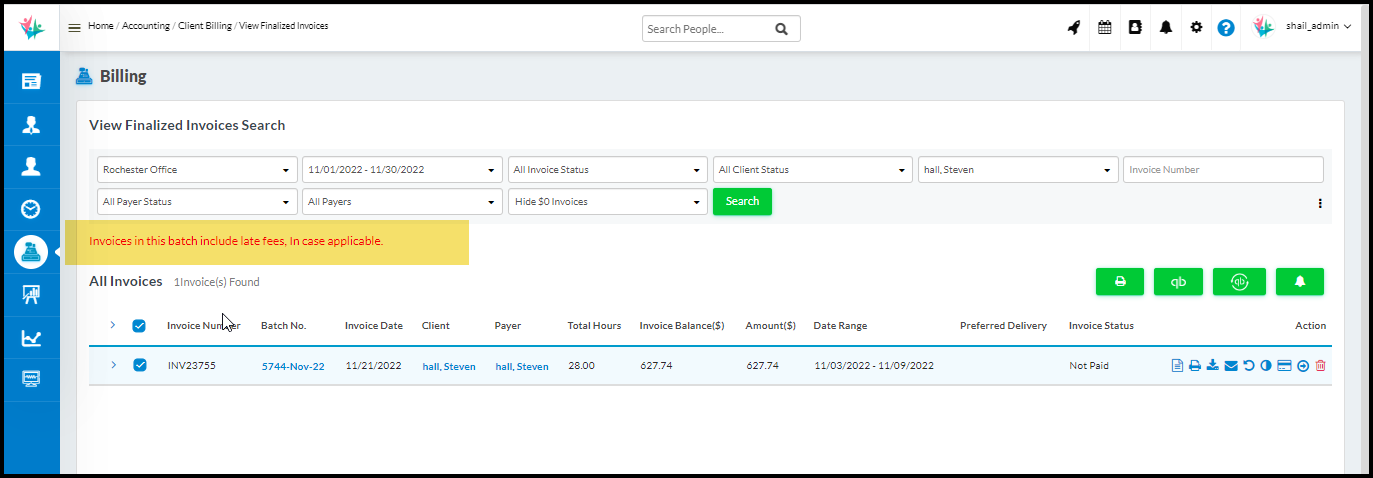 Invoicing Update For Clients