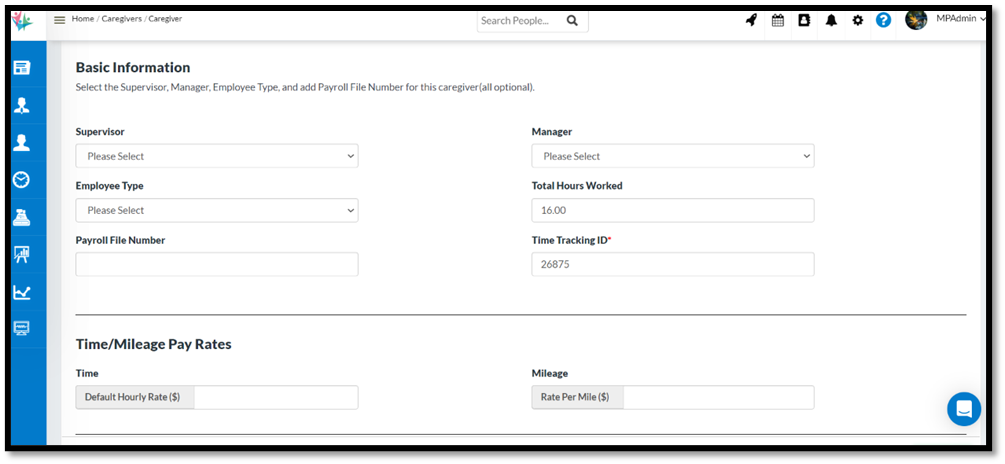 Caregiver Travel Time and Mileage Rates Customization Update