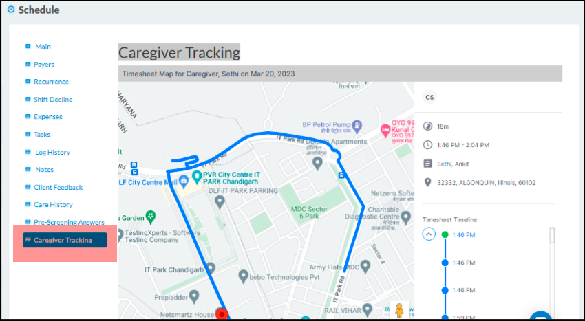 Caregiver Live Location Tracking Update