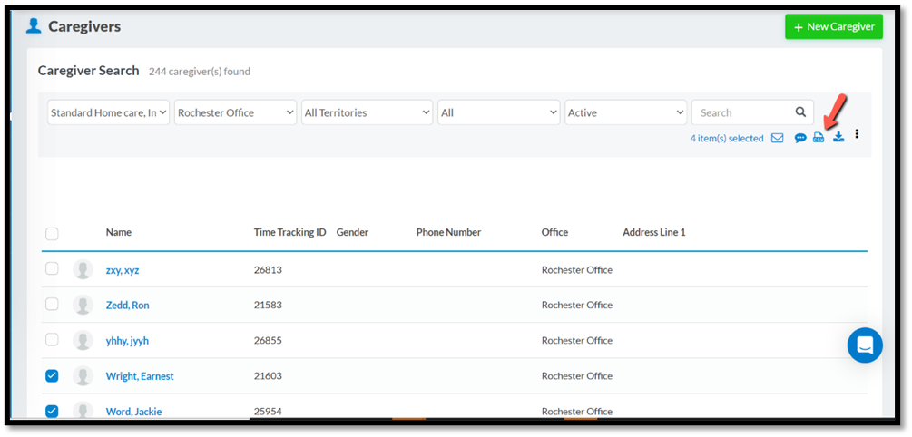 Caregiver App Update