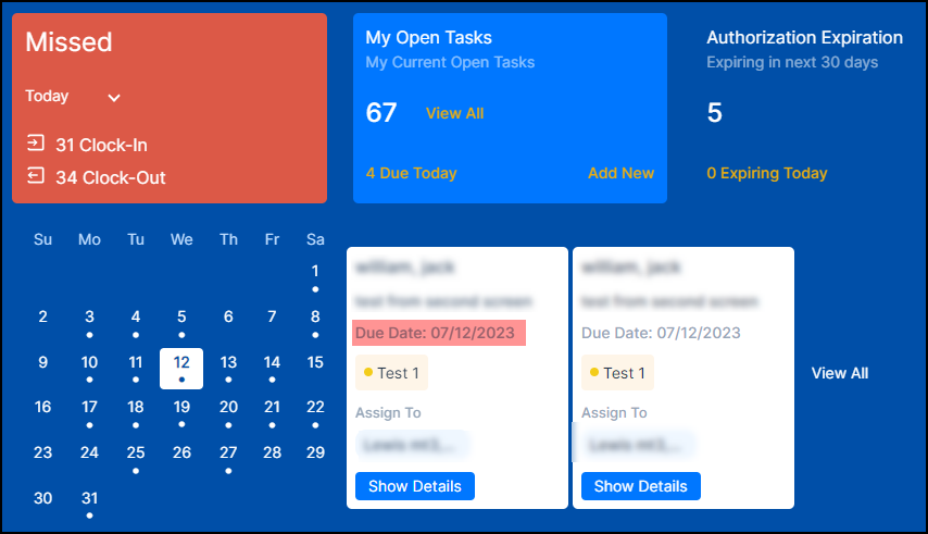 CareSmartz360 Dashbaord Updates