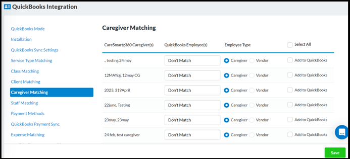 Vendor Workflow for QuickBooks option - CareSmartz360 Payroll