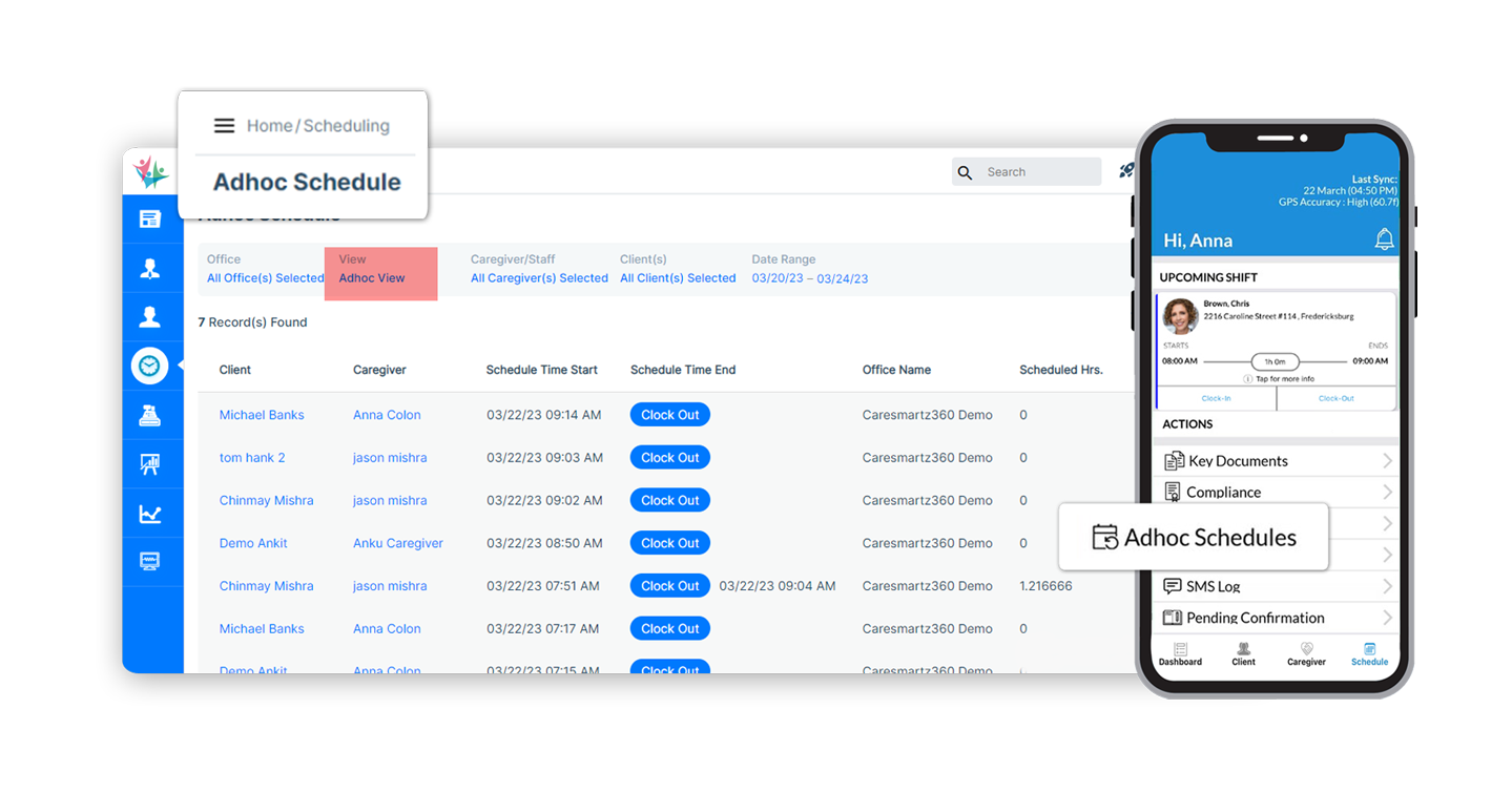 Ad Hoc Scheduling software