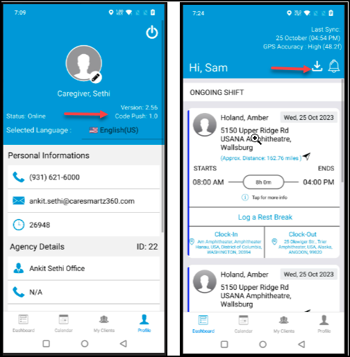 CareSmartz360 Caregiver App Updates