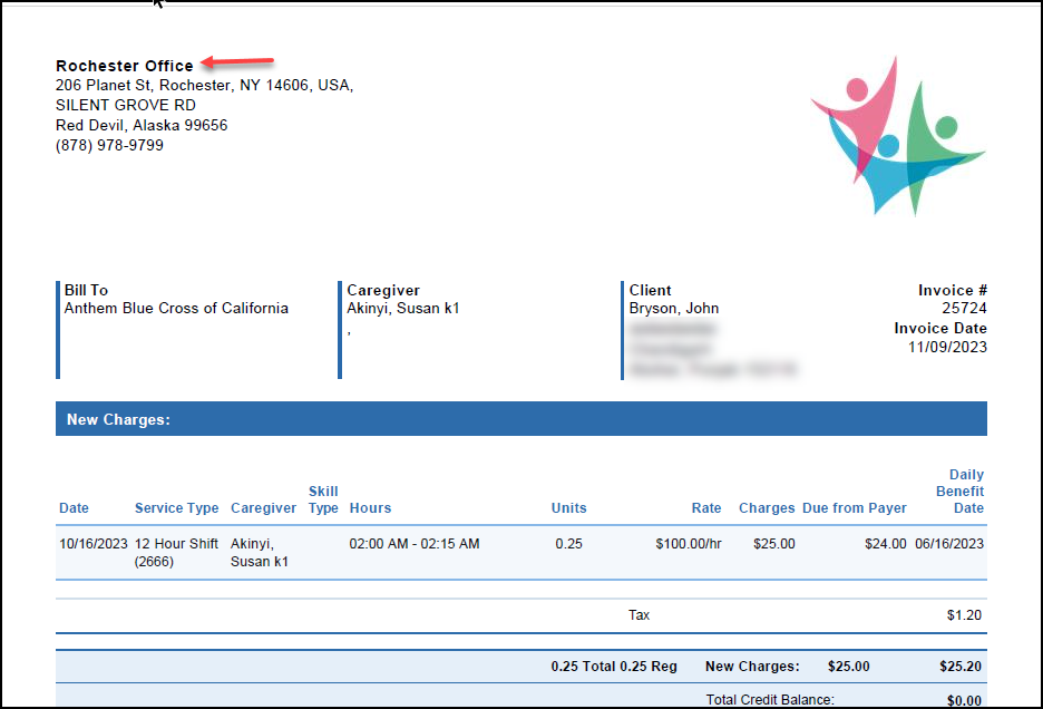 CareSmartz360 Invoice Update