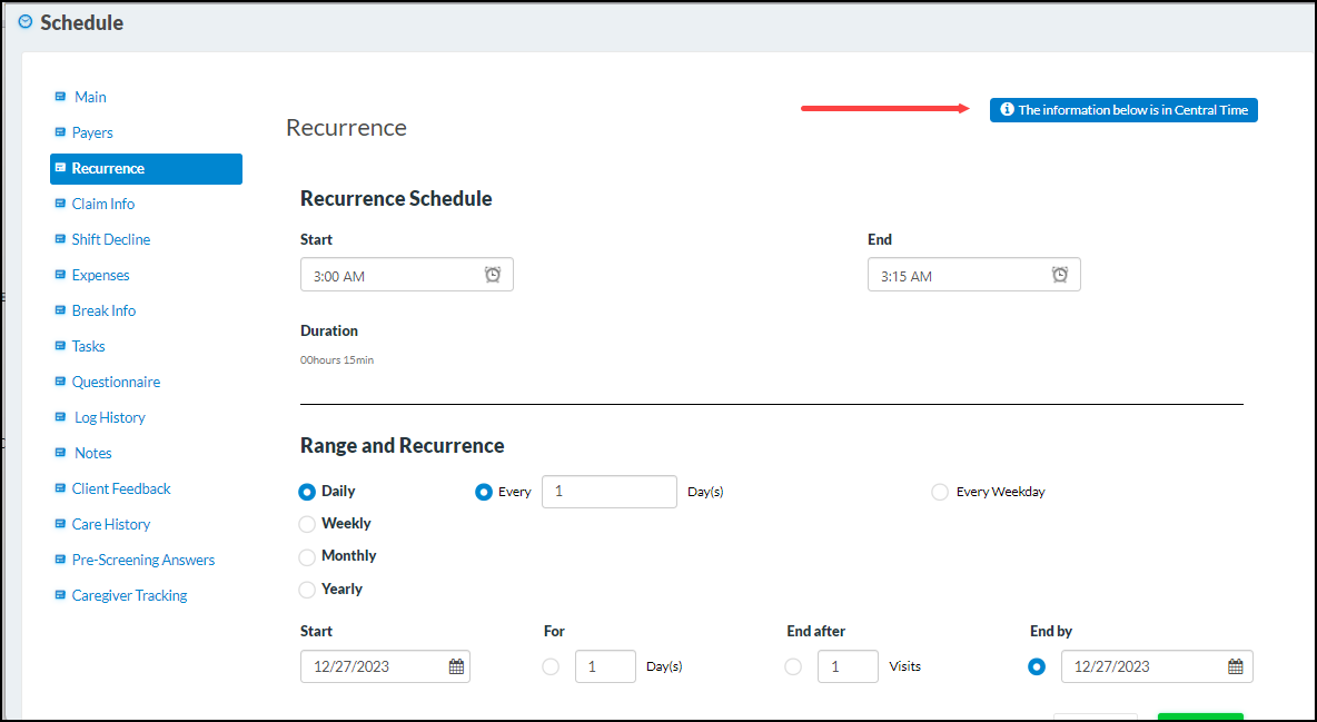 CareSmartz360 HomeCare Scheduling Timezone Software Updates
