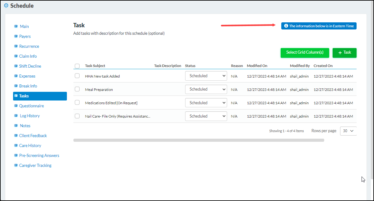 CareSmartz360 Home Care Scheduling Timezone Software Updates