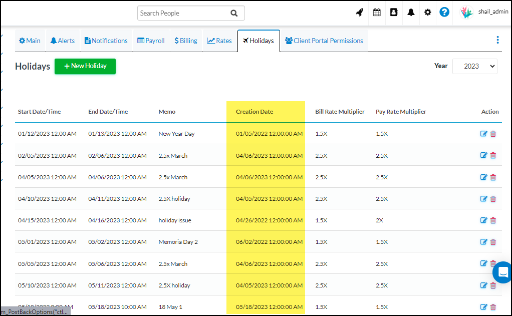 CareSmartz360 Home Care Software Holiday Tab Updates