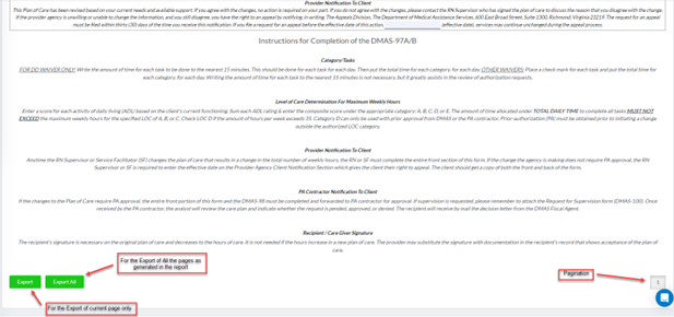 Update in CareSmartz360 DMAS reports Software
