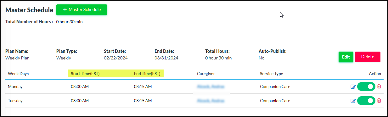 CareSmartz360 Client scheduling Update for Agency Users