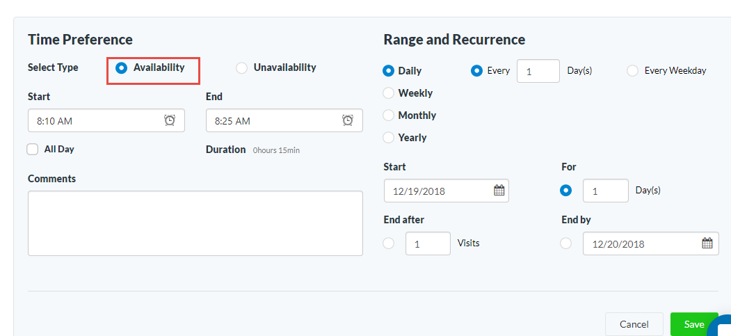 caregivers- availability
