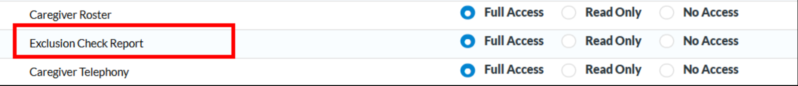 Enhanced caregiver reports - exclusion check report new feature added in caregiver applicant profile