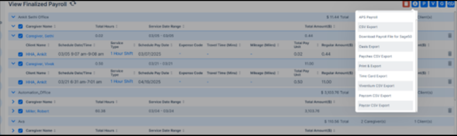 Upgraded payroll report- new paycor CSV export feature