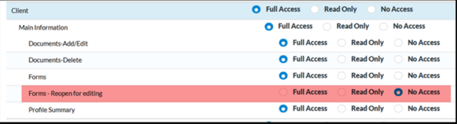 Feature to Reopen forms for editing - Agency Portal