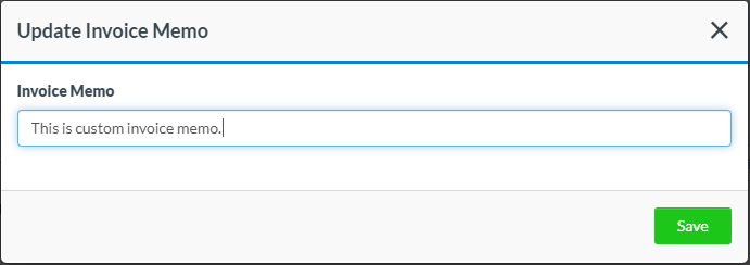 Update invoice memo
