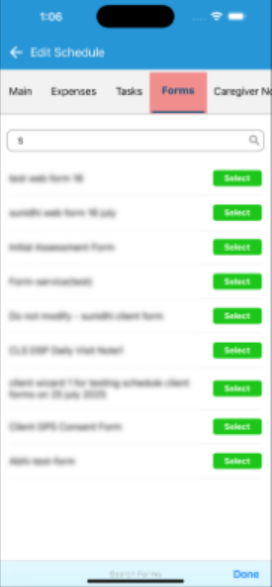 form management update in agency mobile app