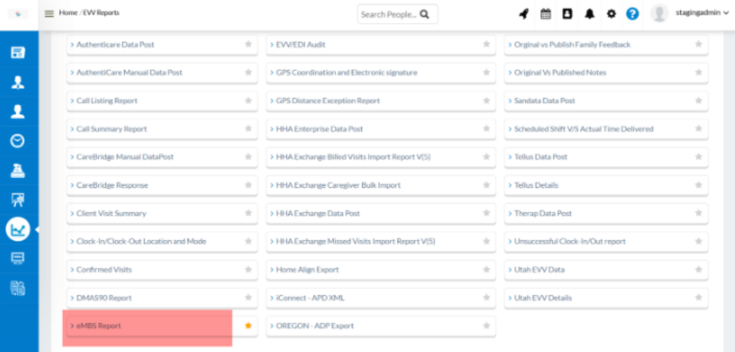 EVV/EDI update: eMBS aggregator added for Ohio flat file export