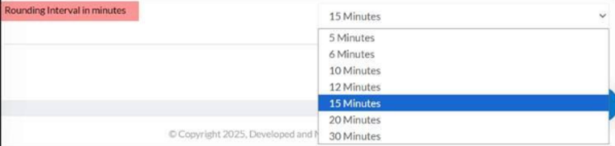rounding interval update in home care agency portal