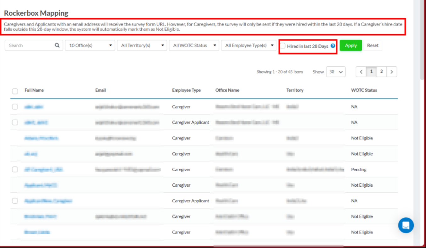Updated Rockerbox Mapping display in CareSmartz360 Agency Portal