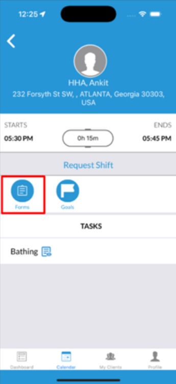 Update: Forms visible for caregivers on open shifts