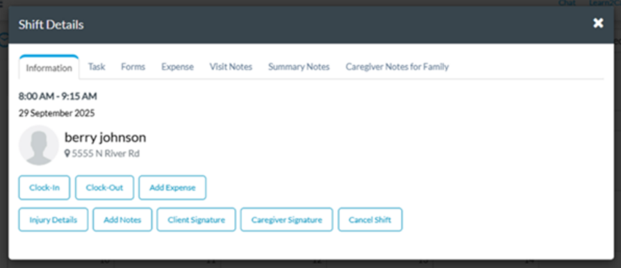 CareSmartz360 Web portal caregiver shift cancellation update
