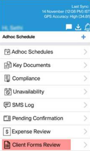 New client forms review option added for caregivers