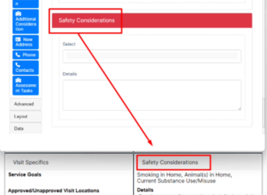 Safety Considerations print view updated in web portal